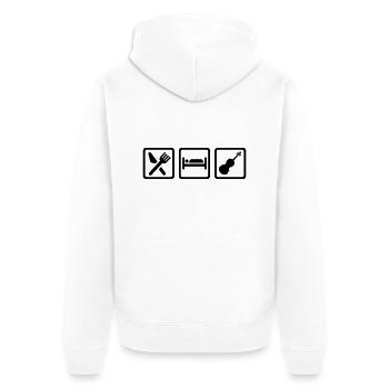 Eat Sleep Violon - Veste à capuche bio Premium Unisexe - blanc - Dos - Thijin (182cm)