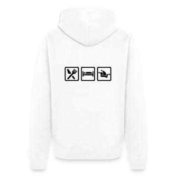 Eat Sleep Carnival - Veste à capuche bio Premium Unisexe - blanc - Dos - Thijin (182cm)