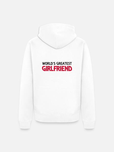 World's greatest girlfriend - Unisex Premium Bio Zip Hoodie - Weiß