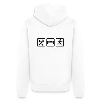 Courir - Veste à capuche bio Premium Unisexe - blanc - Dos - Thijin (182cm)