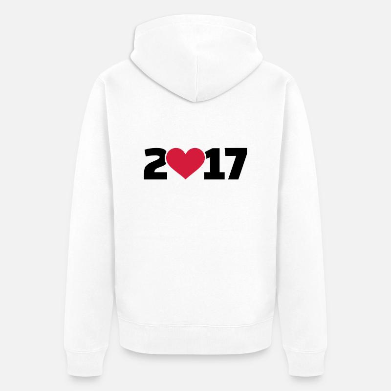 2017 - Unisex Premium Bio Zip Hoodie - Weiß