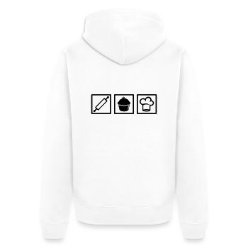 Pâtissier - Veste à capuche bio Premium Unisexe - blanc - Dos - Thijin (182cm)