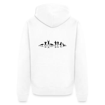 Sport - Fitness Boot Camp - Unisex Premium Bio Zip Hoodie - Weiß - Hinten - Thijin (182cm)