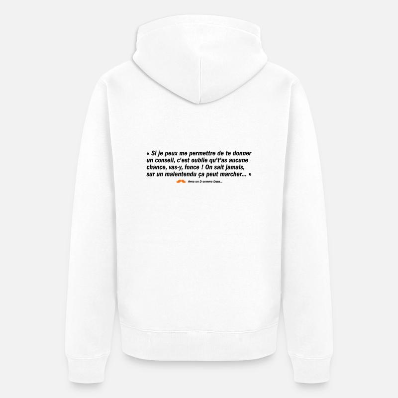 Sur un malentendu... (b) - Veste à capuche bio Premium Unisexe - blanc