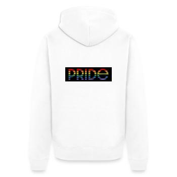 Pride rainbow black background - Unisex Premium Bio Zip Hoodie - Weiß - Hinten - Thijin (182cm)
