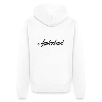 Äpplerkind #Frankfurt am Main - Unisex Premium Bio Zip Hoodie - Weiß - Hinten - Thijin (182cm)