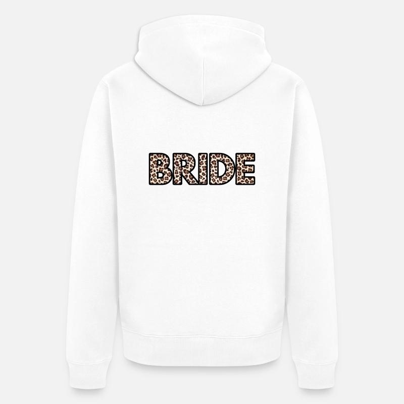 Bride léopard - Veste à capuche bio Premium Unisexe - blanc