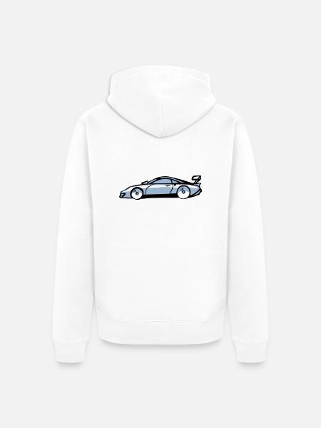 Sport Car - Unisex Premium Bio Zip Hoodie - Weiß