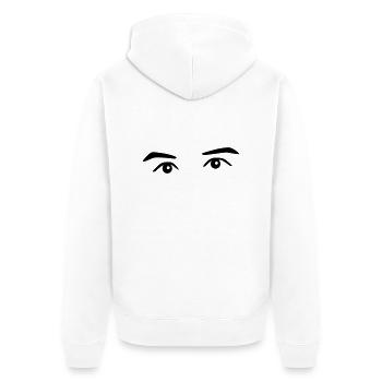 eyes - Unisex Premium Bio Zip Hoodie - Weiß - Hinten - Thijin (182cm)