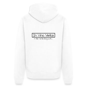 in vino veritas - Unisex Premium Organic Zip Hoodie - white - Back - Thijin (182cm)