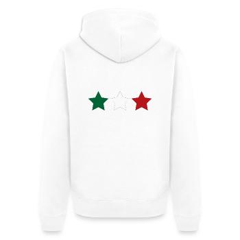 italien - Unisex Premium Organic Zip Hoodie - white - Back - Thijin (182cm)