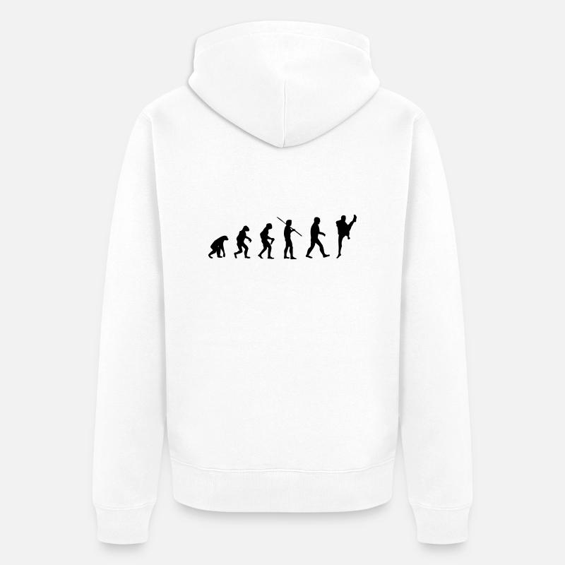 Kampfsport Evolution - Unisex Premium Bio Zip Hoodie - Weiß