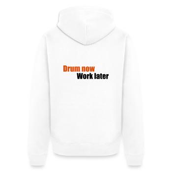 percussion - Veste à capuche bio Premium Unisexe - blanc - Dos - Thijin (182cm)