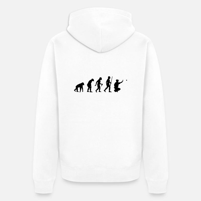 Evolution Pétanque - Veste à capuche bio Premium Unisexe - blanc
