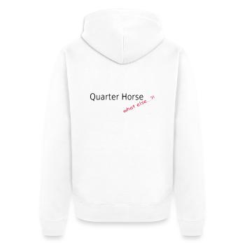 Quarter Horse, what else - Unisex Premium Organic Zip Hoodie - white - Back - Thijin (182cm)