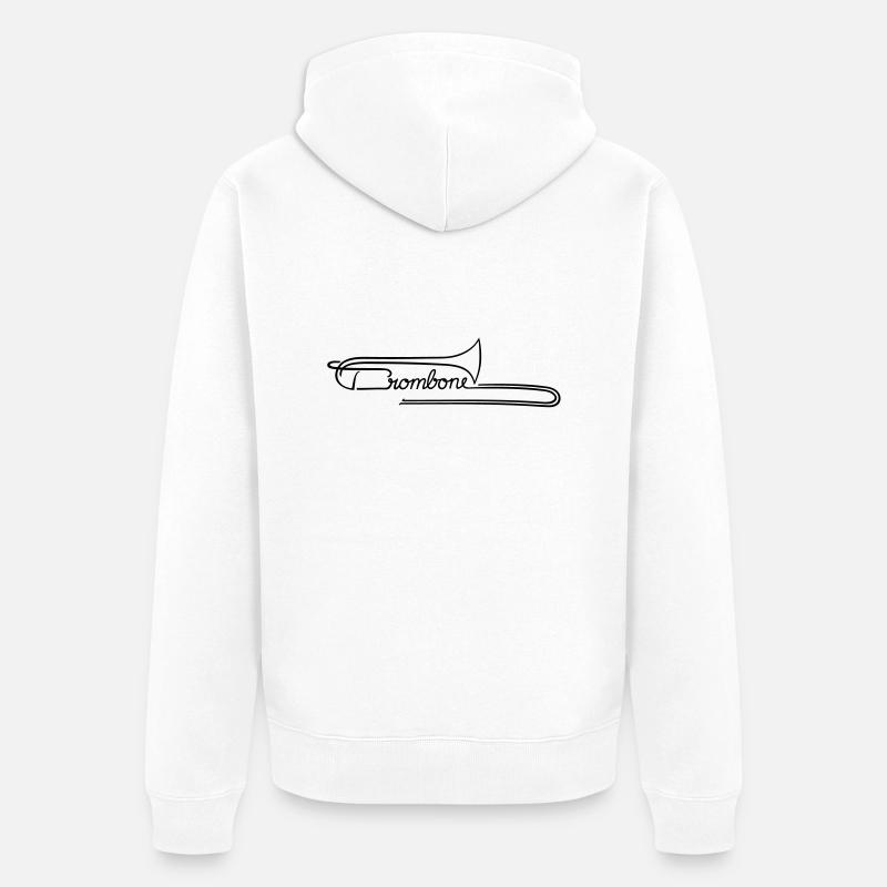 Trombone - Veste à capuche bio Premium Unisexe - blanc