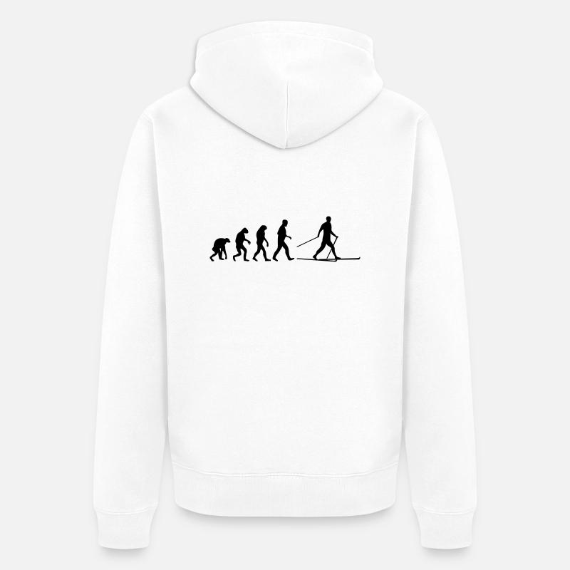 cross-country evolution - Veste à capuche bio Premium Unisexe - blanc