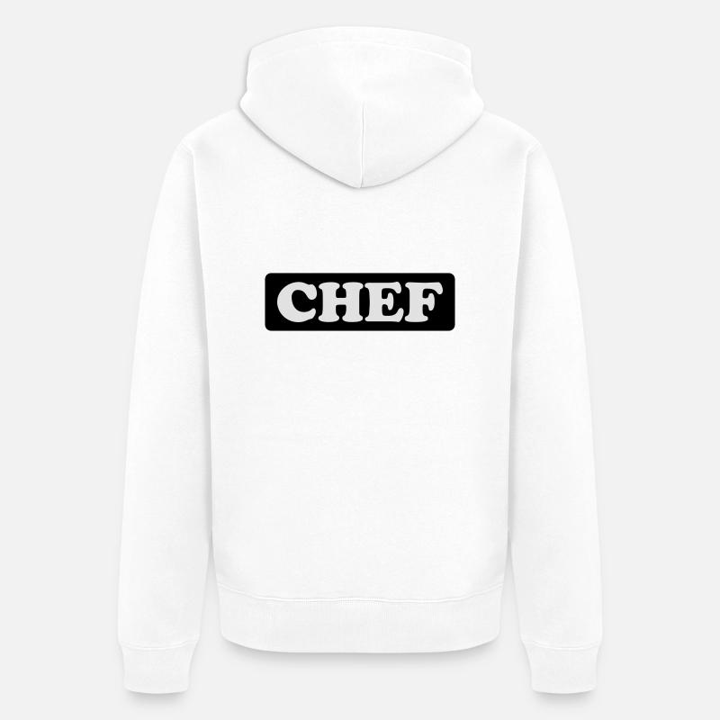 chef - Veste à capuche bio Premium Unisexe - blanc