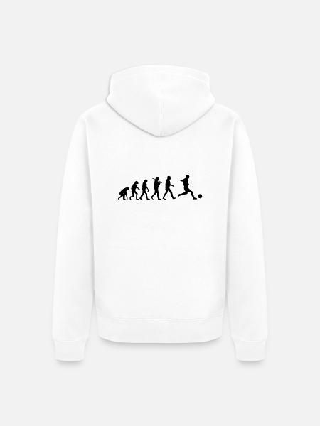 Fußball - Unisex Premium Bio Zip Hoodie - Weiß