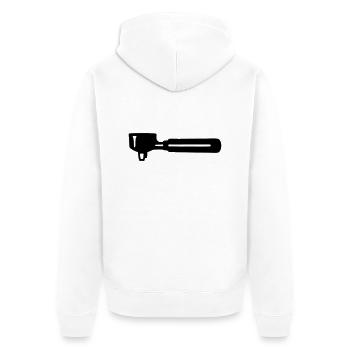 Coffee - Espresso Machines - Unisex Premium Organic Zip Hoodie - white - Back - Thijin (182cm)