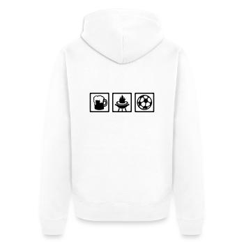 Griller - Veste à capuche bio Premium Unisexe - blanc - Dos - Thijin (182cm)