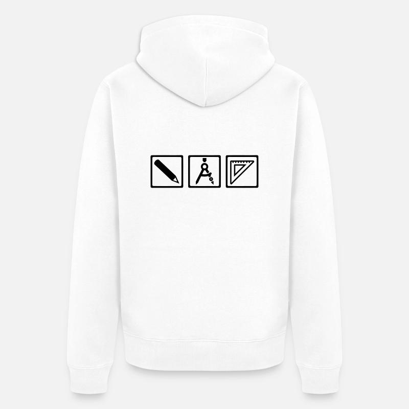 Architecte - Veste à capuche bio Premium Unisexe - blanc