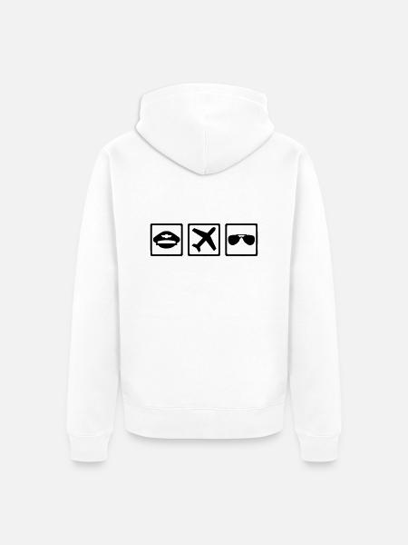 Pilot - Unisex Premium Organic Zip Hoodie - white