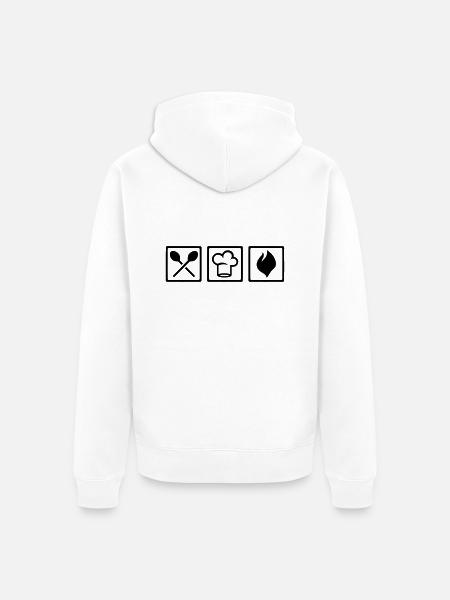 Cook chef - Unisex Premium Organic Zip Hoodie - white
