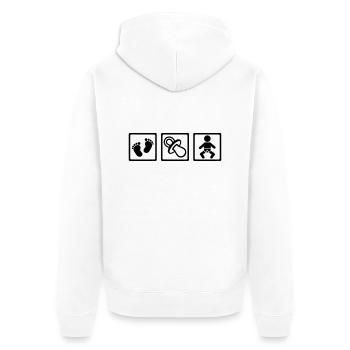 Baby - Unisex Premium Organic Zip Hoodie - white - Back - Thijin (182cm)