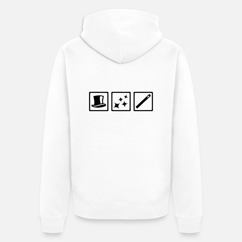 Zauberer - Unisex Premium Bio Zip Hoodie - Weiß