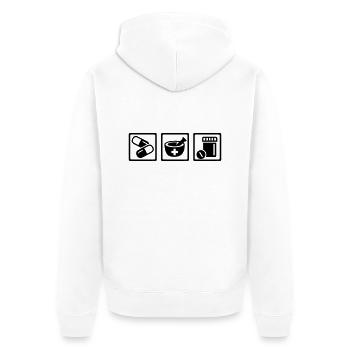 Apotheke - Unisex Premium Bio Zip Hoodie - Weiß - Hinten - Thijin (182cm)