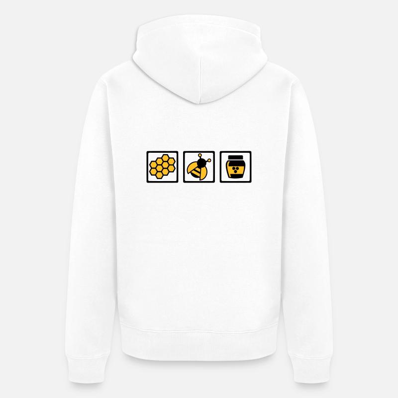Abeille - Veste à capuche bio Premium Unisexe - blanc