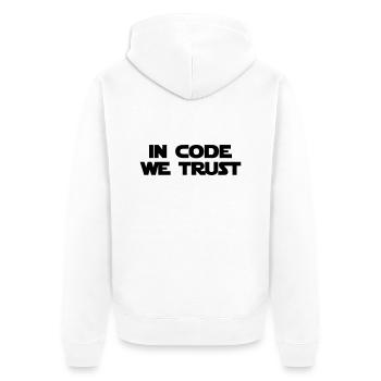 Computer / Geek / Programmierung / Game - Unisex Premium Bio Zip Hoodie - Weiß - Hinten - Thijin (182cm)