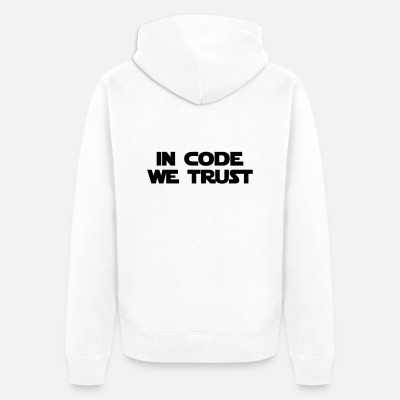Computer / Developer / Geek / Code / Funny - Unisex Premium Organic Zip Hoodie - white
