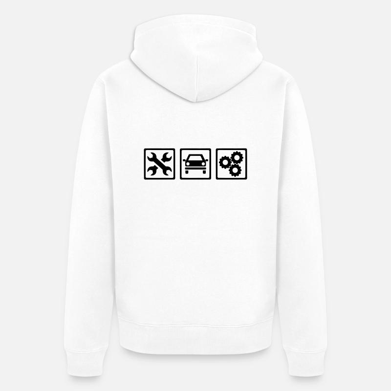 Mécanicien - Veste à capuche bio Premium Unisexe - blanc