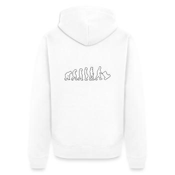 Lagerarbeiter Geschenk Logistik Lagerlogistik - Unisex Premium Bio Zip Hoodie - Weiß - Hinten - Thijin (182cm)