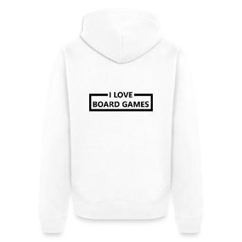 boardgame chess backgammon game night - Unisex Premium Bio Zip Hoodie - Weiß - Hinten - Thijin (182cm)