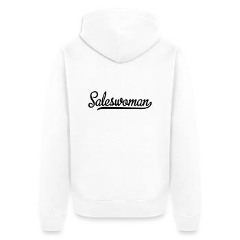 Vendeuse - Veste à capuche bio Premium Unisexe - blanc - Dos - Thijin (182cm)