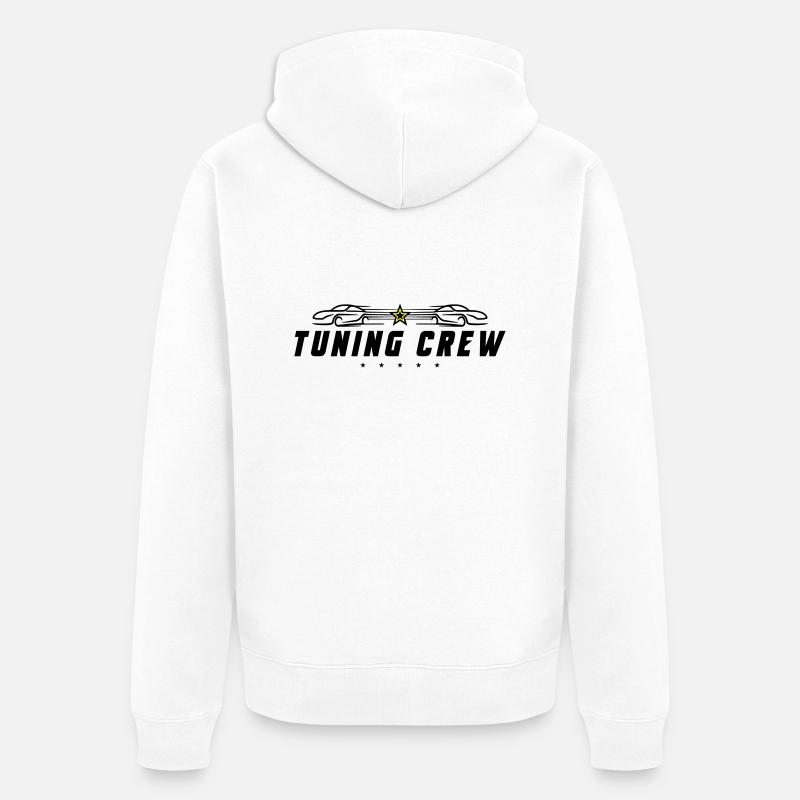 Tuning Crew Auto - Unisex Premium Bio Zip Hoodie - Weiß