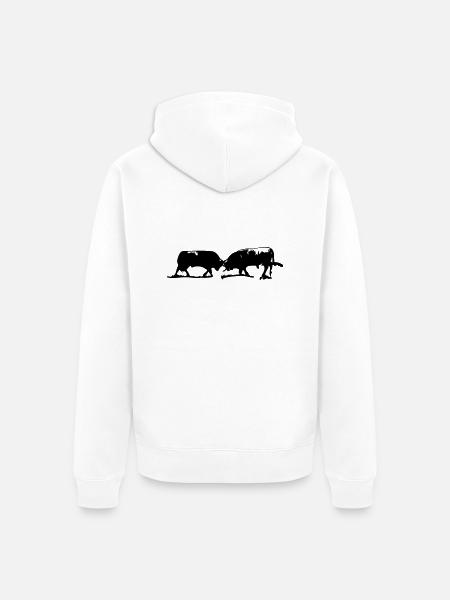 tras_os_montes - Veste à capuche bio Premium Unisexe - blanc
