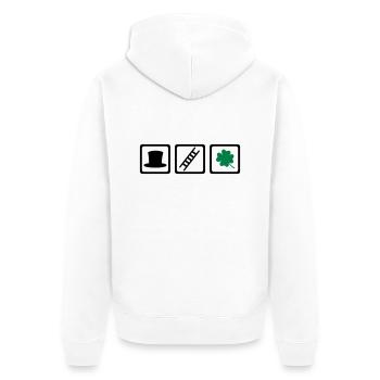 Ramoneur - Veste à capuche bio Premium Unisexe - blanc - Dos - Thijin (182cm)