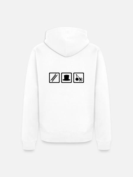 Schornsteinfeger - Unisex Premium Bio Zip Hoodie - Weiß
