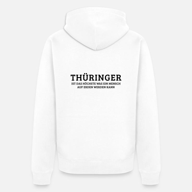 Thüringer – Thüringen (dh - Unisex Premium Bio Zip Hoodie - Weiß