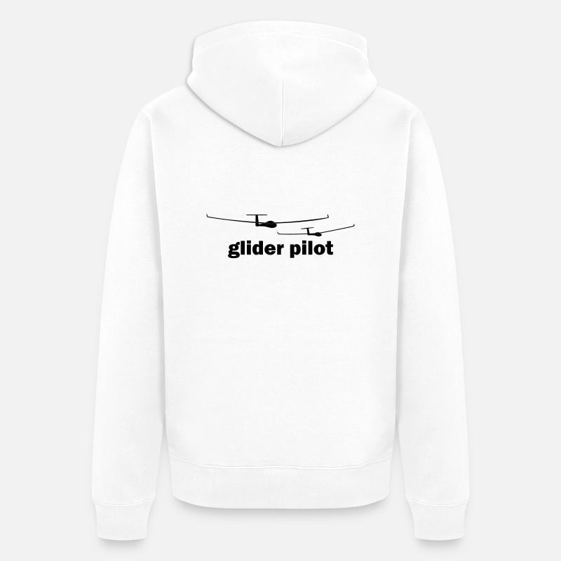 glider pilot - Unisex Premium Bio Zip Hoodie - Weiß