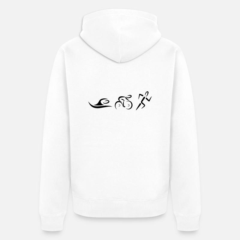Triathlon - Veste à capuche bio Premium Unisexe - blanc