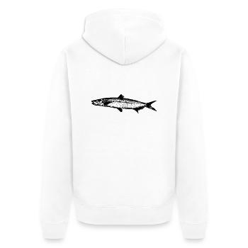 fish513 - Veste à capuche bio Premium Unisexe - blanc - Dos - Thijin (182cm)
