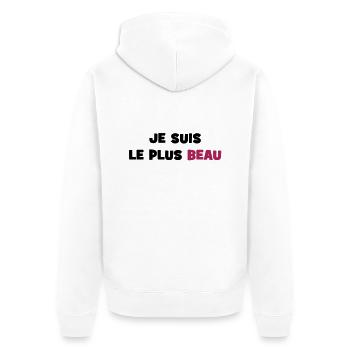 Je suis le plus beau - Veste à capuche bio Premium Unisexe - blanc - Dos - Thijin (182cm)