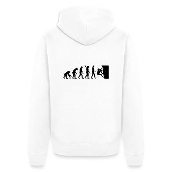 Klettern - Unisex Premium Bio Zip Hoodie - Weiß - Hinten - Thijin (182cm)