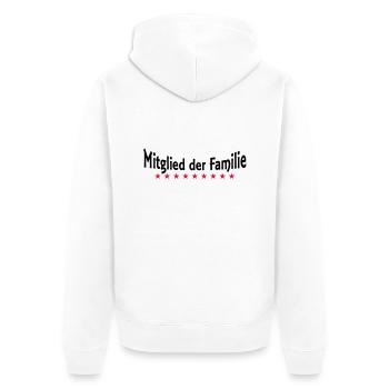 MEMBER OF THE FAMILY - Unisex Premium Organic Zip Hoodie - white - Back - Thijin (182cm)