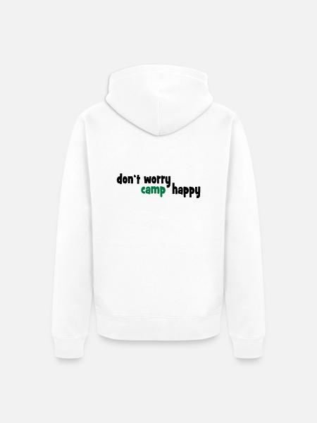 camping - Unisex Premium Bio Zip Hoodie - Weiß